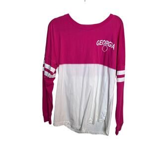 Georgia State Pride Tee Medium Sleeve The Cotton Gallery Pink Barbie